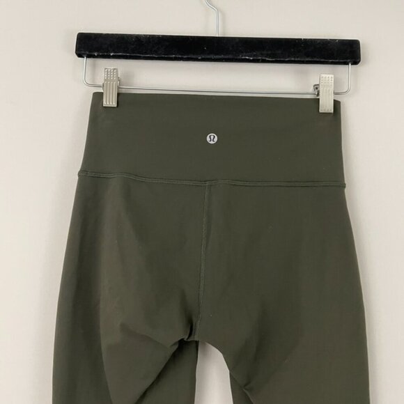 Lululemon Wunder Under Pant Hi Rise Tech Mesh Dark Olive Size 6 - Picture 6 of 6